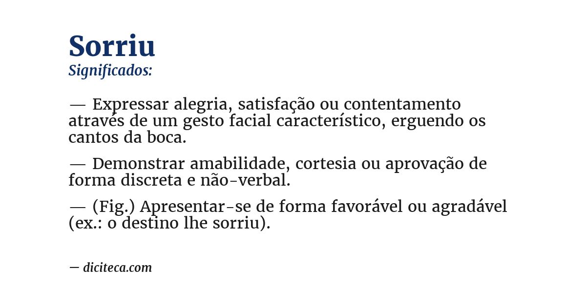 Significado de sorriu