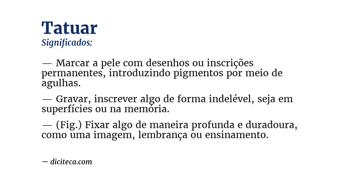 Significado de tatuar