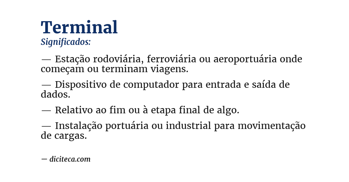 Significado de terminal