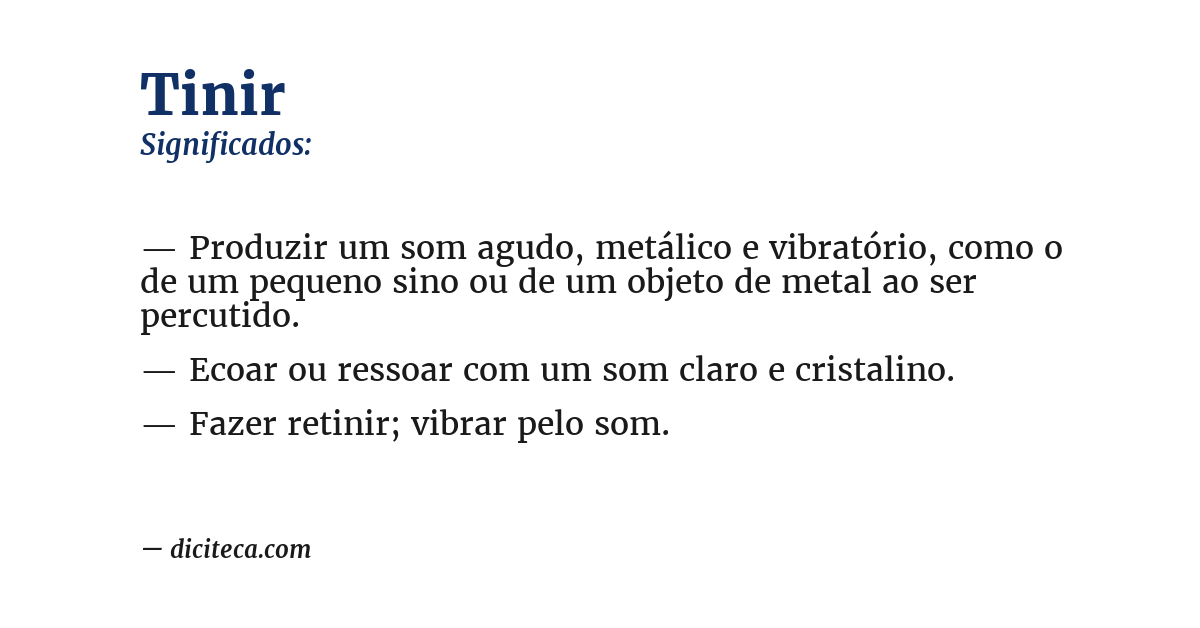 Significado de tinir