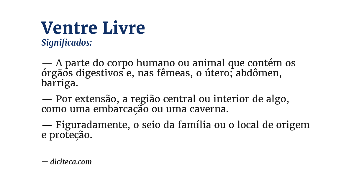 Significado de ventre livre