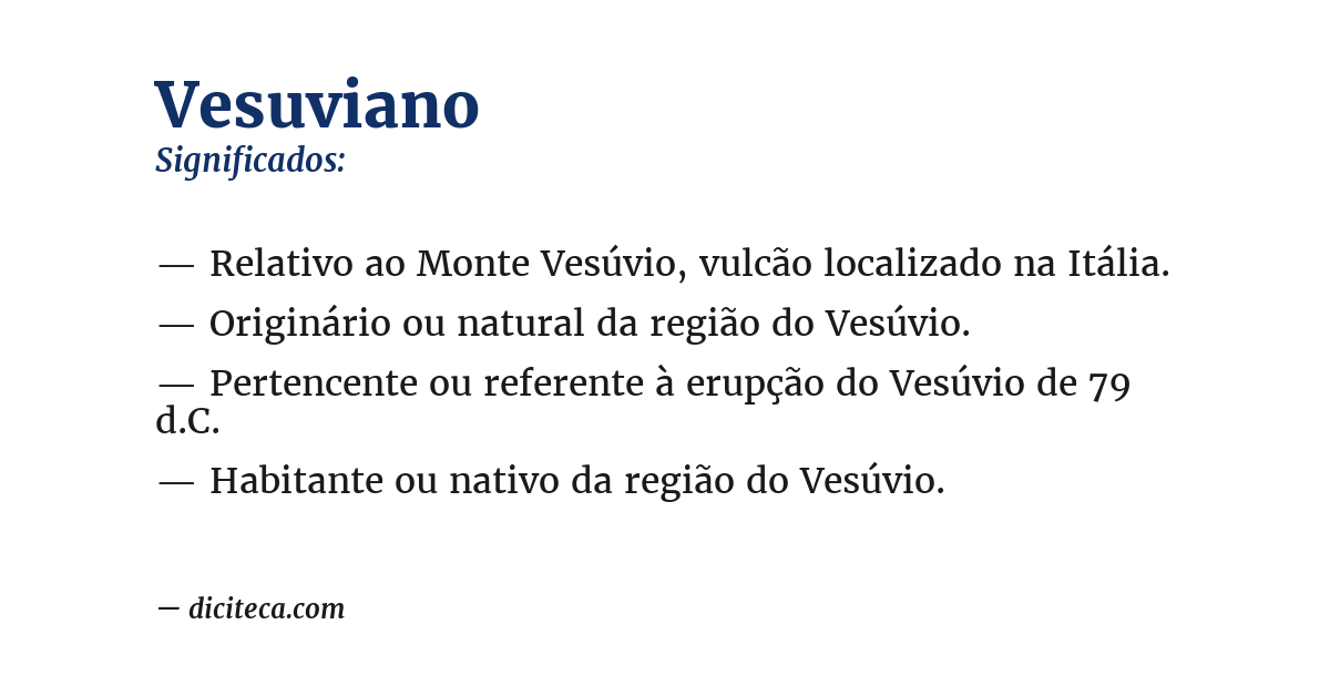 Significado de vesuviano