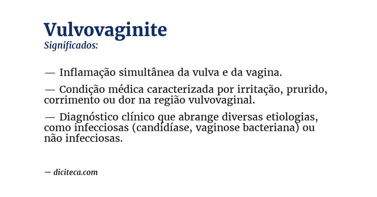 Significado de vulvovaginite