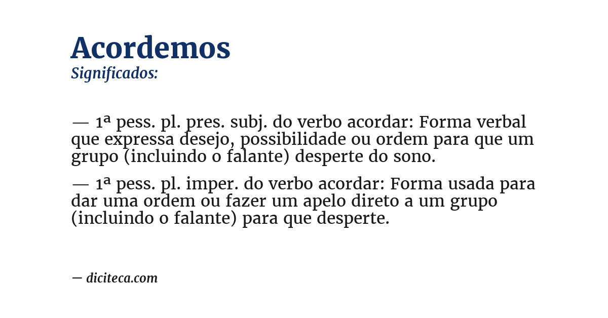 Significado de acordemos