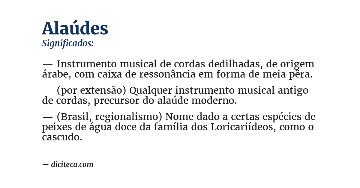 Significado de alaúdes