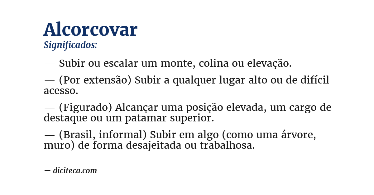Significado de alcorcovar