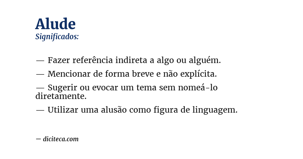 Significado de alude