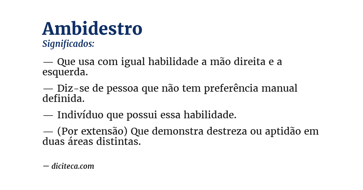 Significado de ambidestro