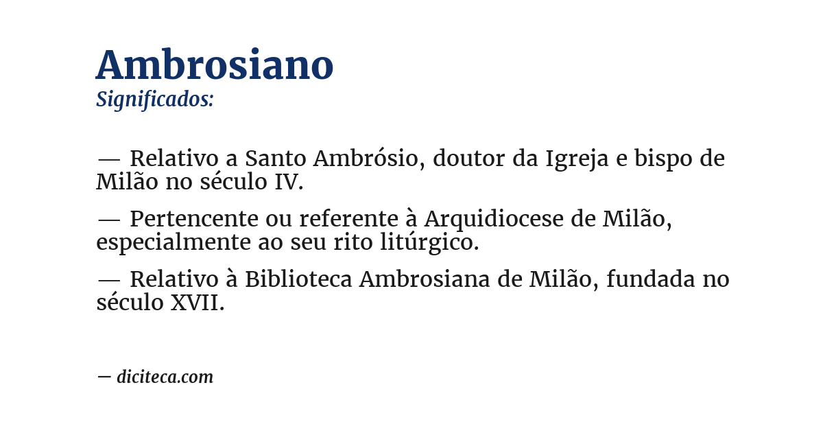 Significado de ambrosiano