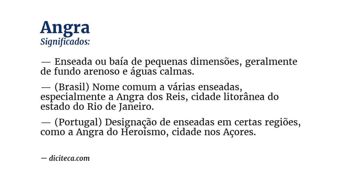 Significado de angra