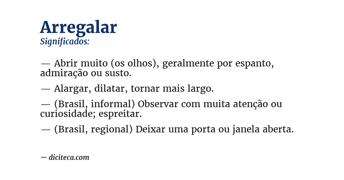 Significado de arregalar