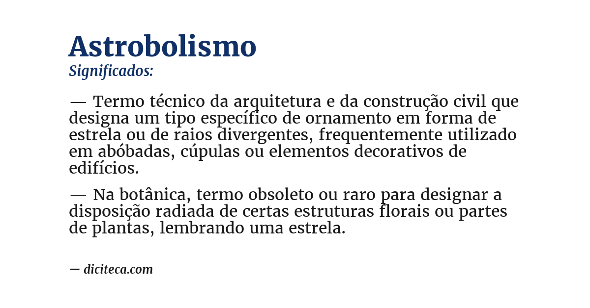 Significado de astrobolismo