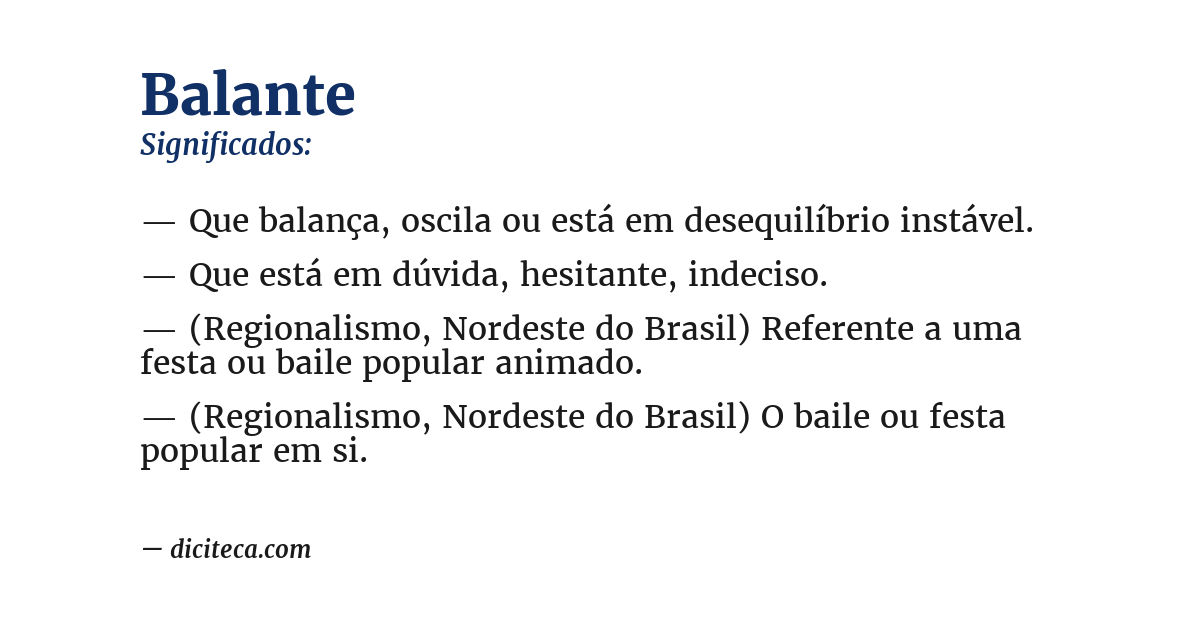 Significado de balante