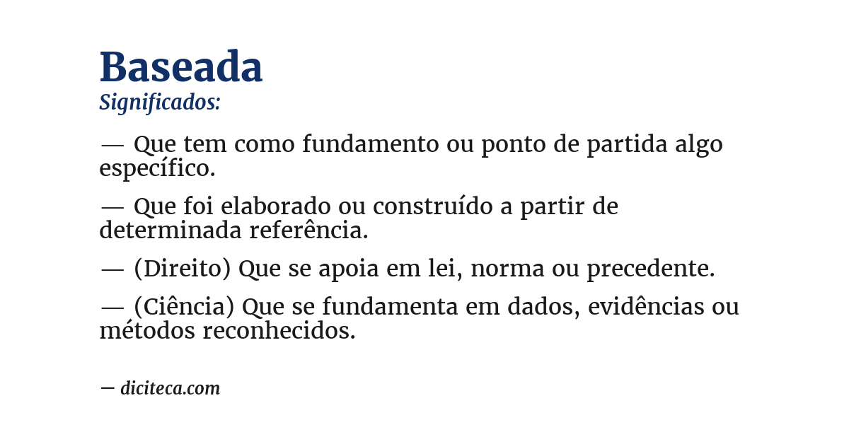 Significado de baseada