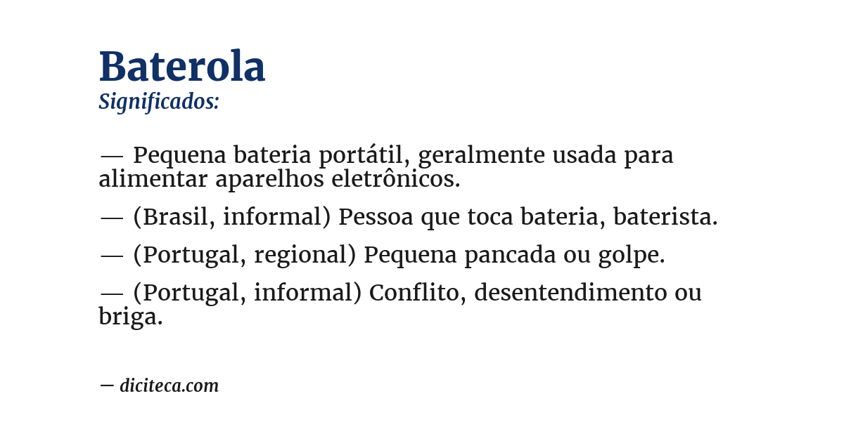 Significado de baterola