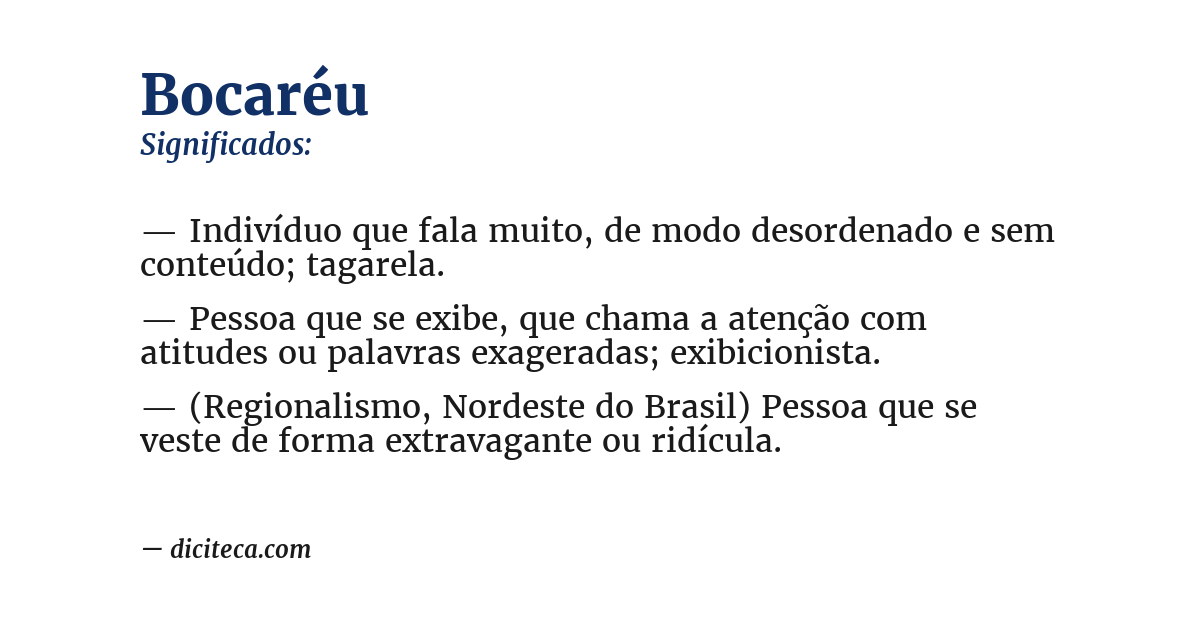 Significado de bocaréu