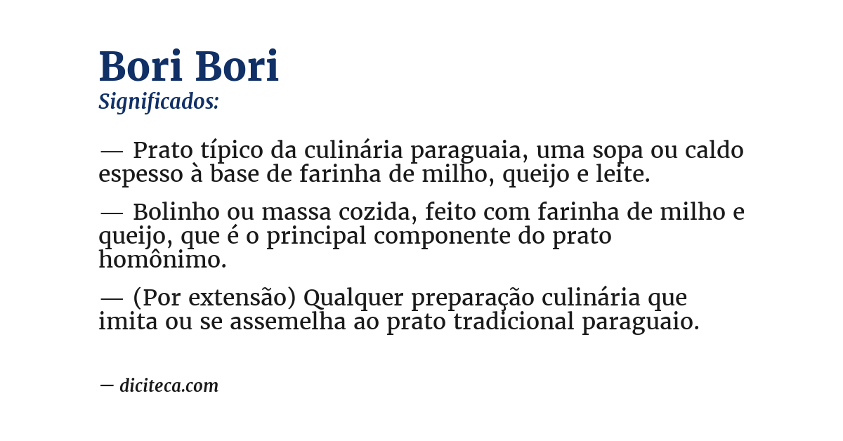 Significado de bori bori