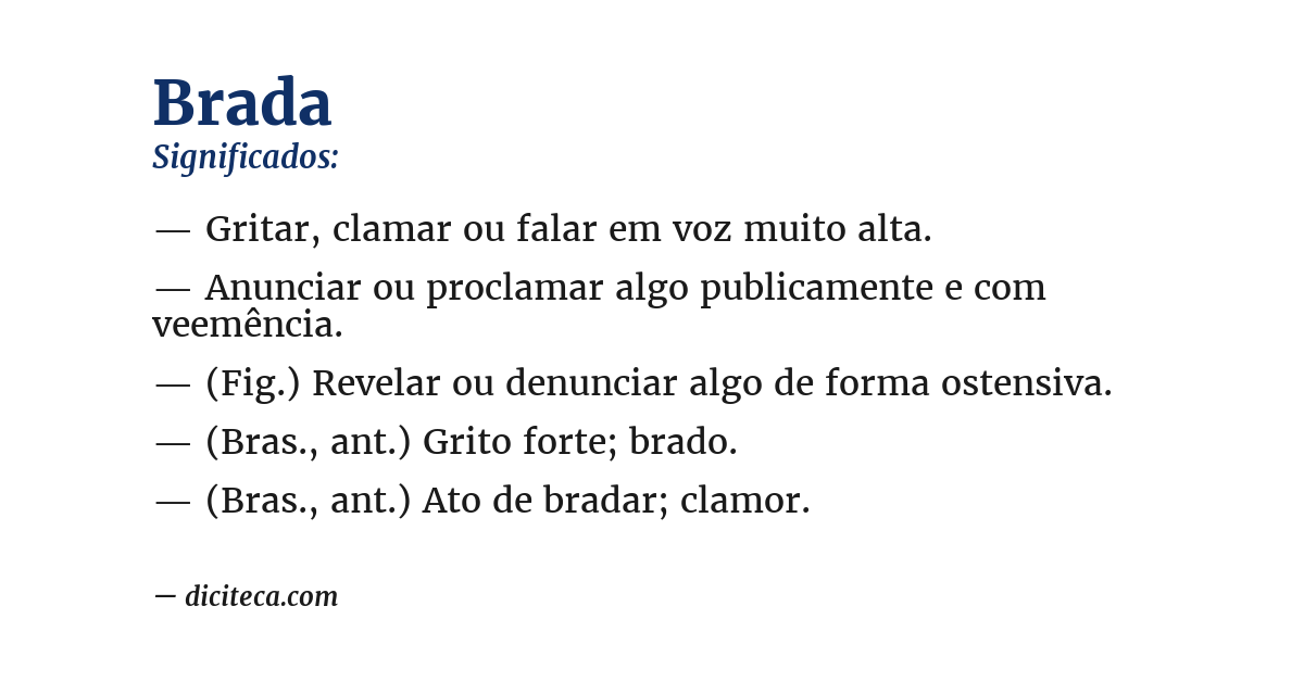 Significado de brada
