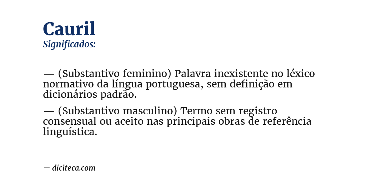 Significado de cauril