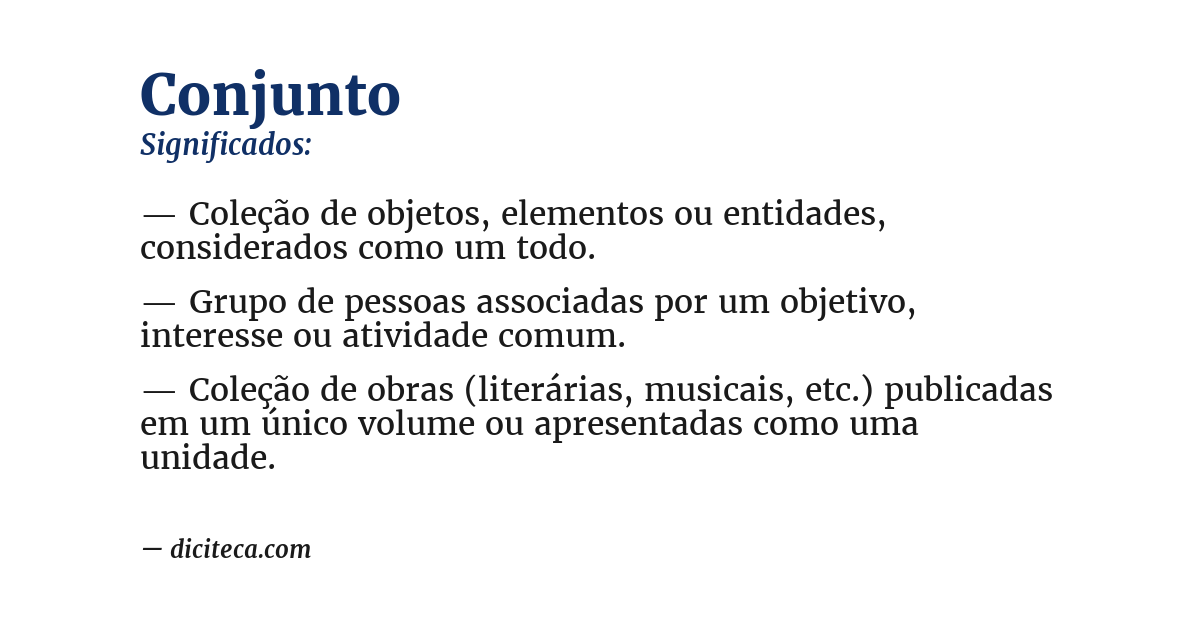 Significado de conjunto