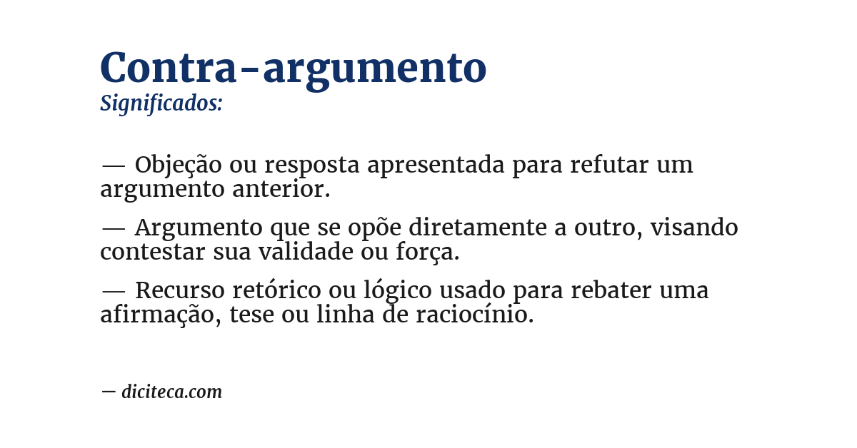 Significado de contra-argumento