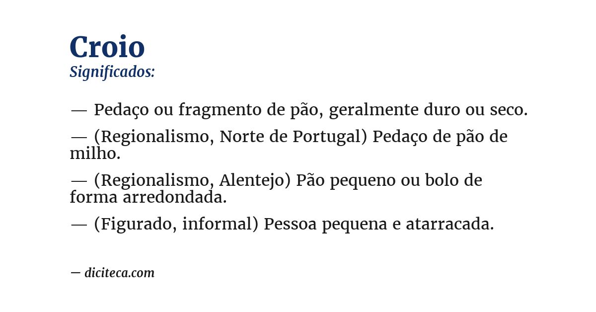 Significado de croio