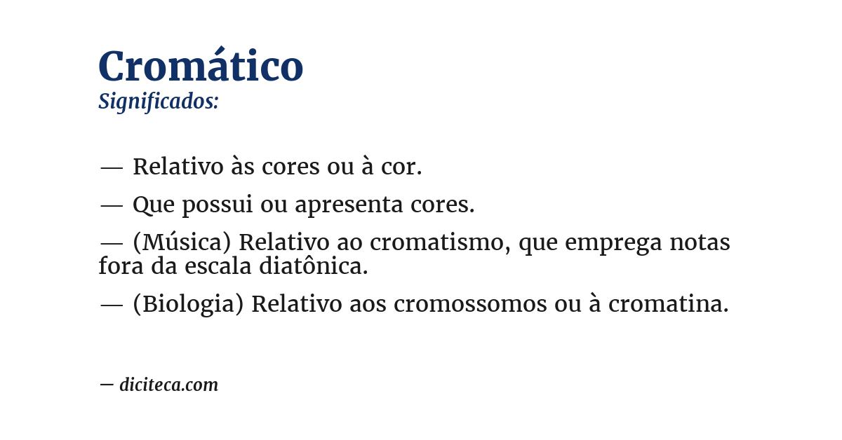 Significado de cromático