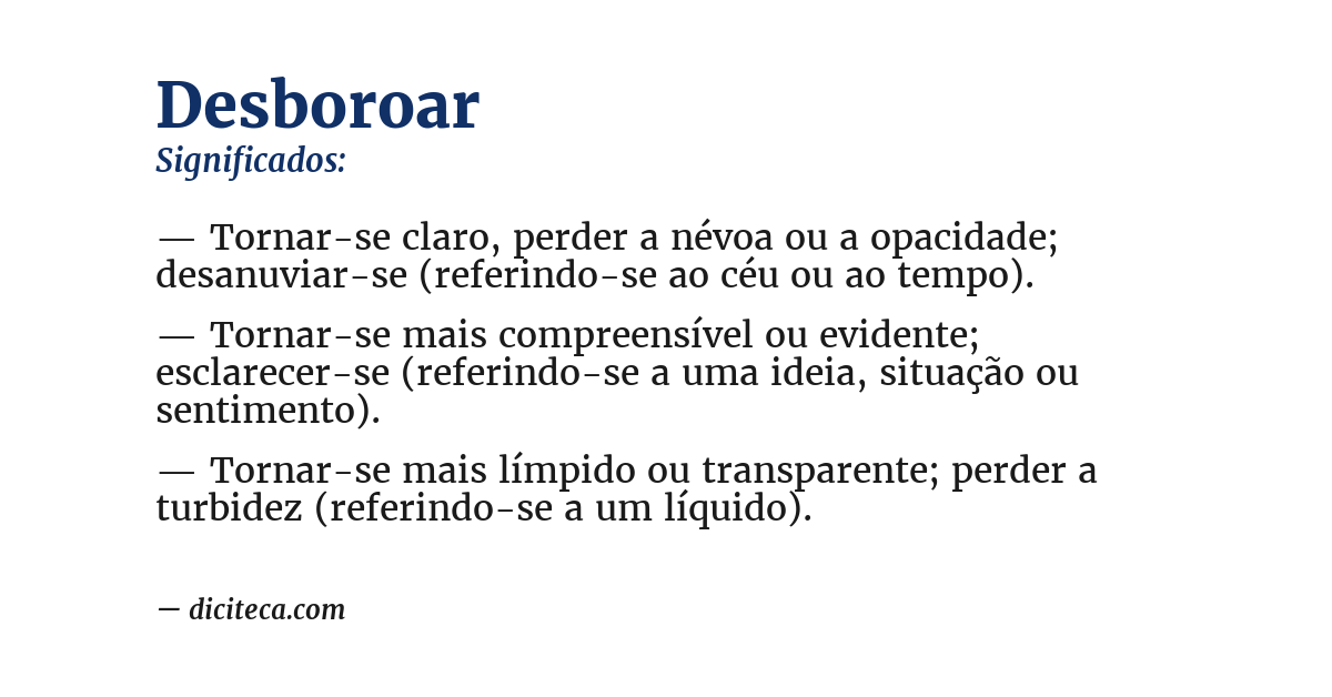 Significado de desboroar
