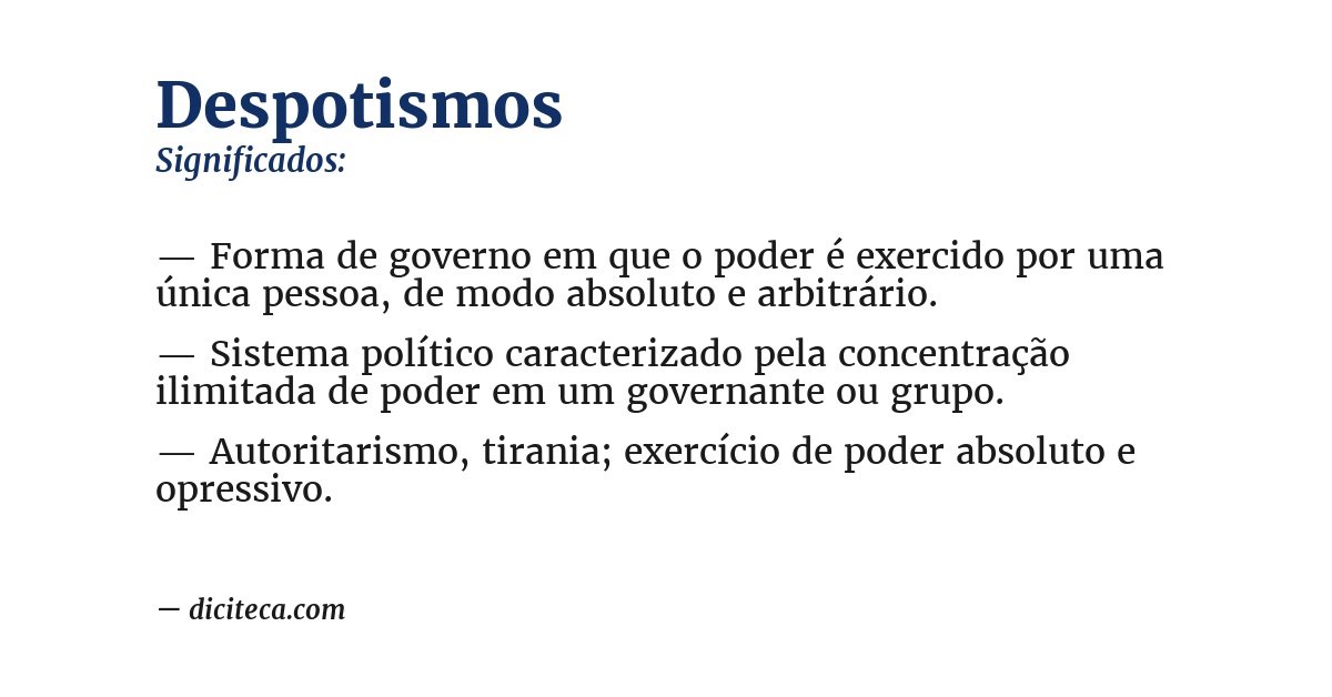 Significado de despotismos