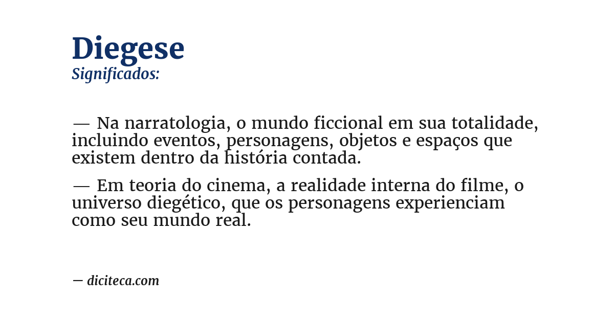 Significado de diegese