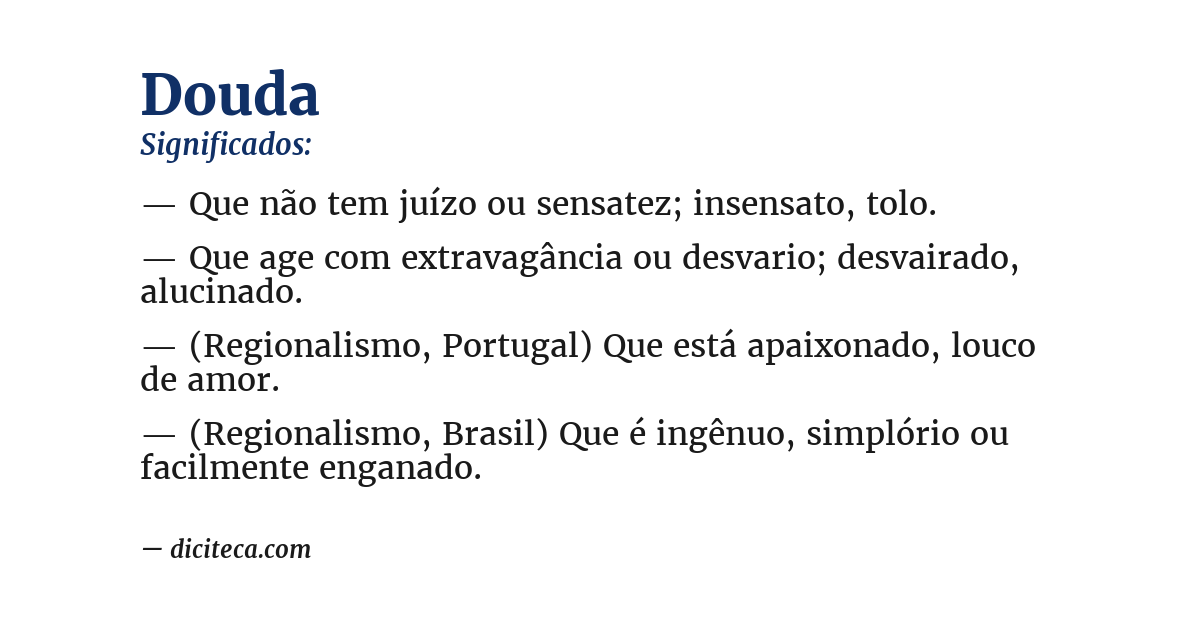 Significado de douda