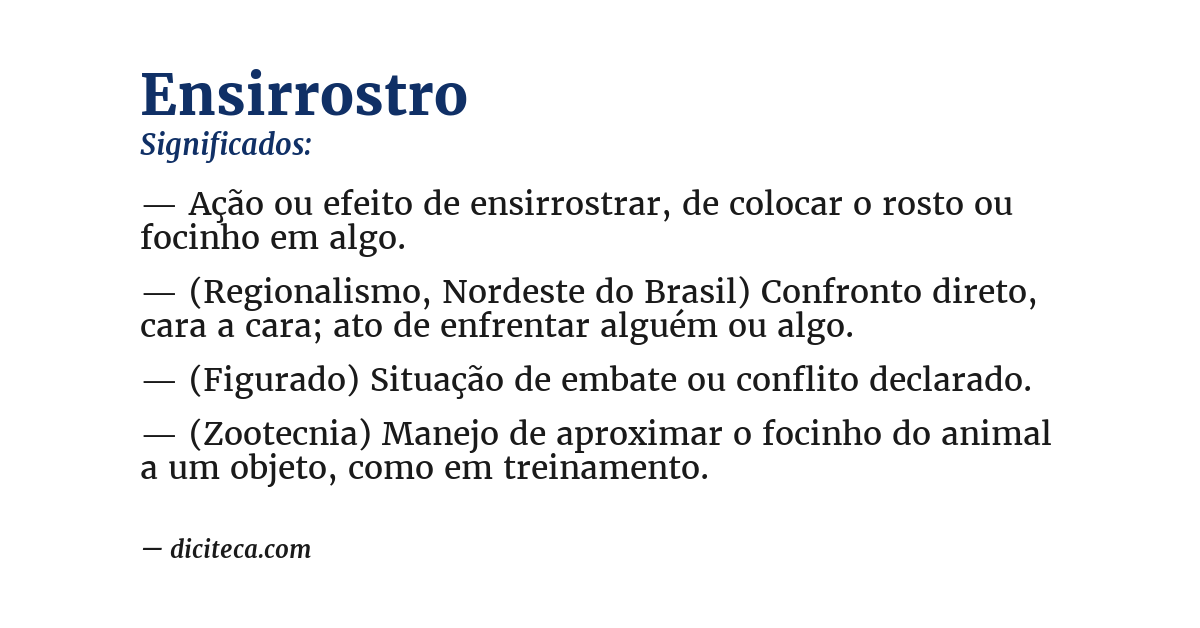 Significado de ensirrostro