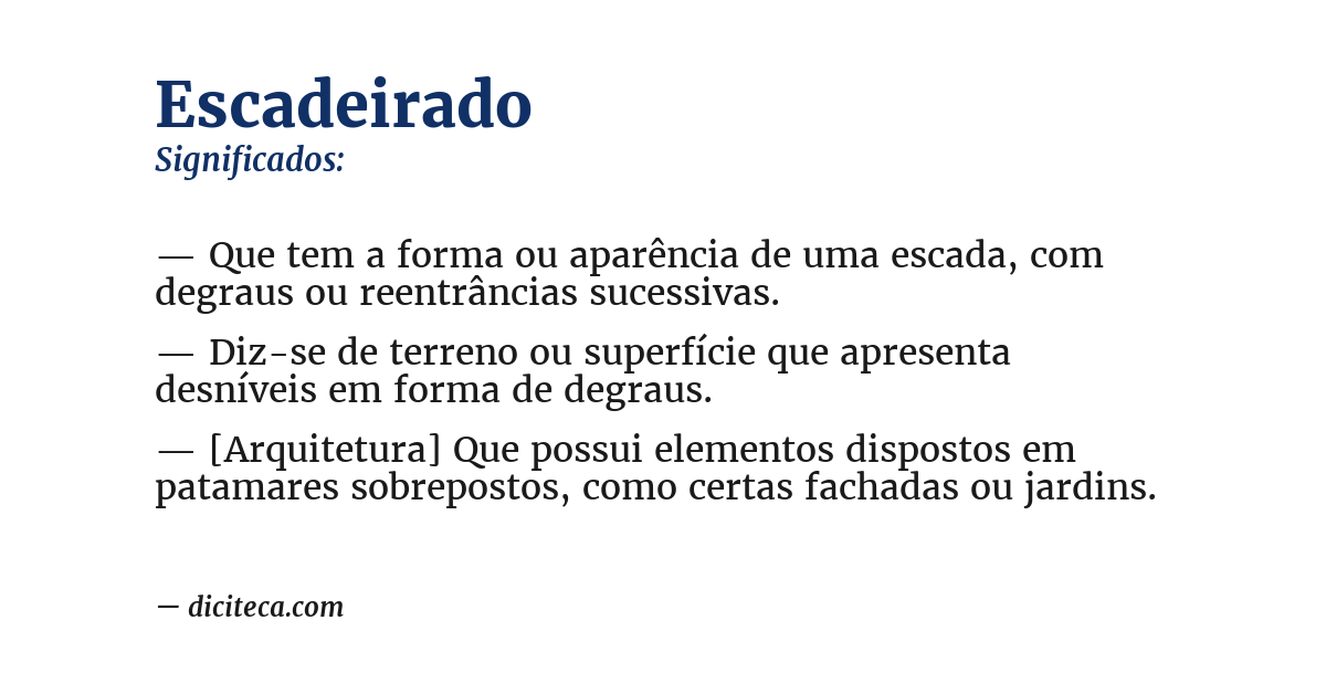 Significado de escadeirado