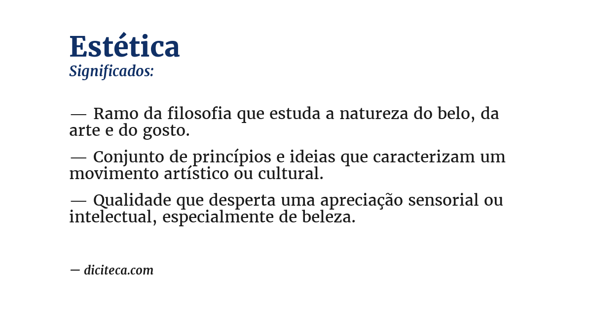 Significado de estética