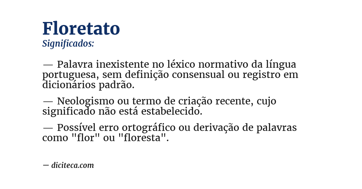 Significado de floretato