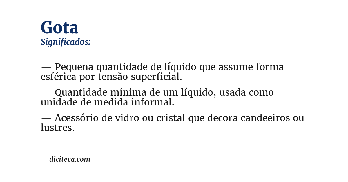 Significado de gota