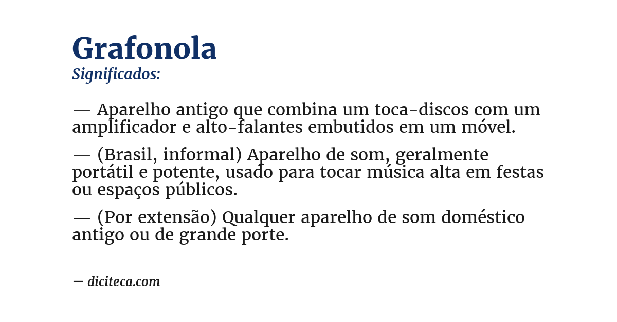 Significado de grafonola