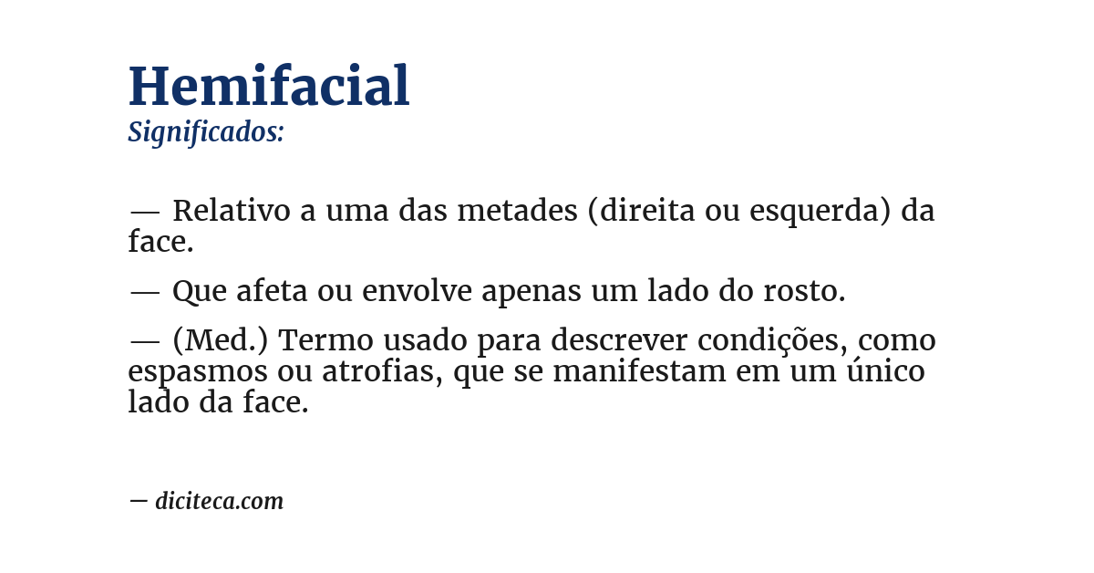 Significado de hemifacial