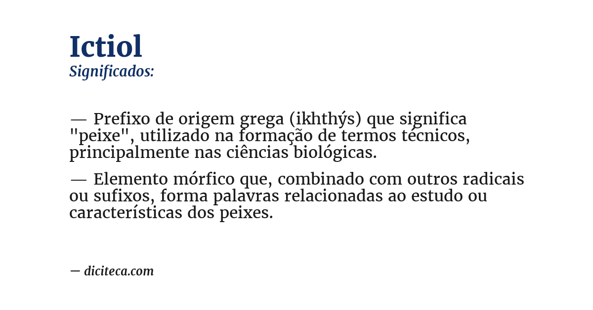 Significado de ictiol