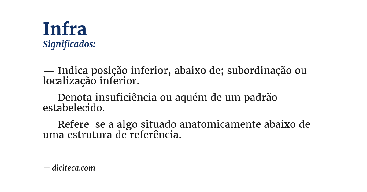Significado de infra