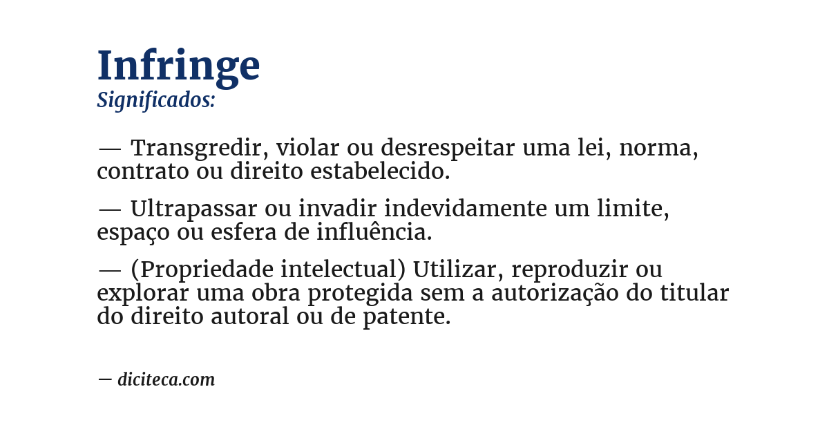 Significado de infringe
