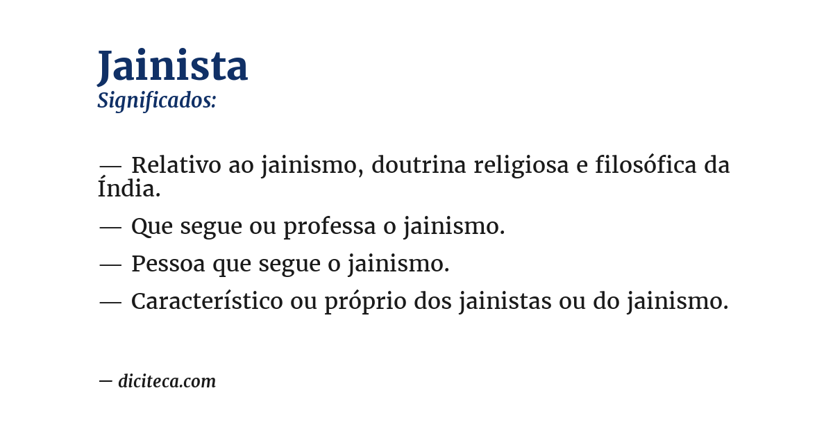 Significado de jainista