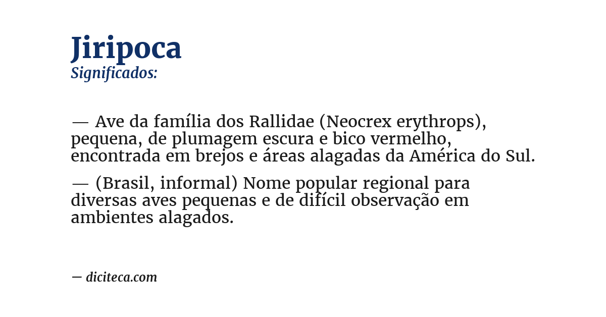 Significado de jiripoca