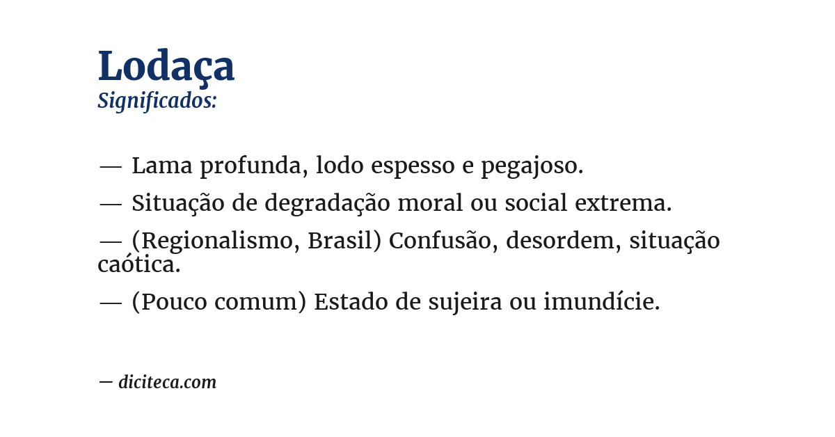 Significado de lodaça