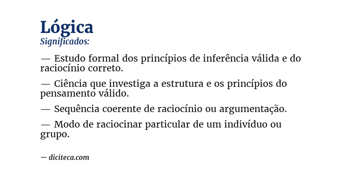 Significado de lógica
