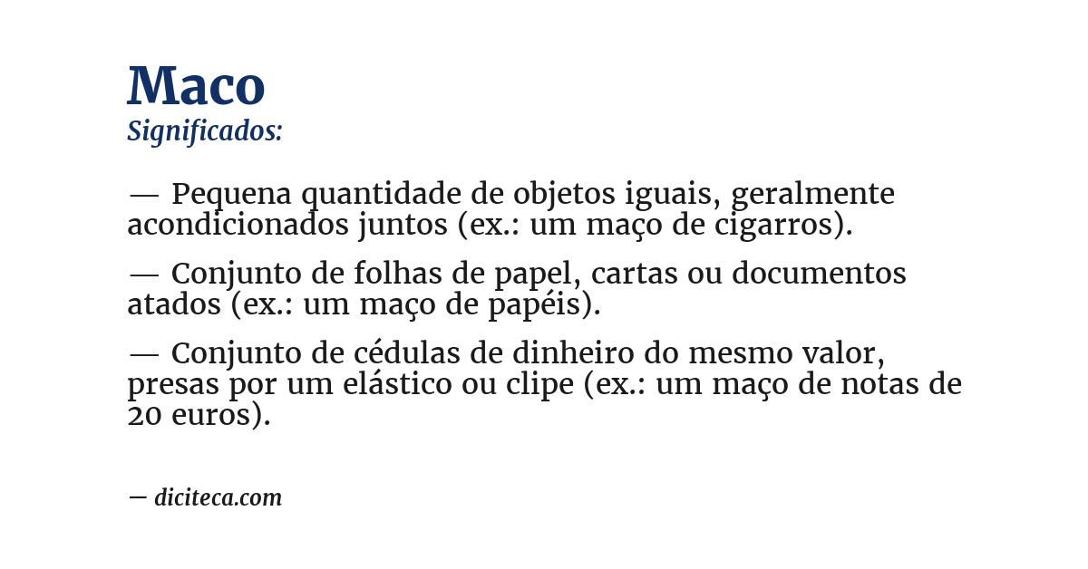 Significado de maco