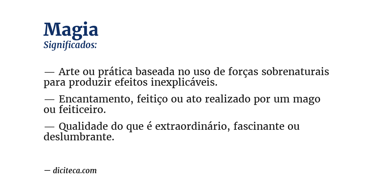 Significado de magia