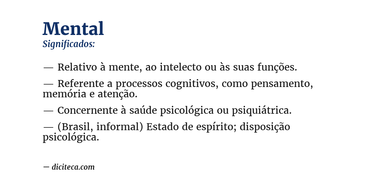 Significado de mental