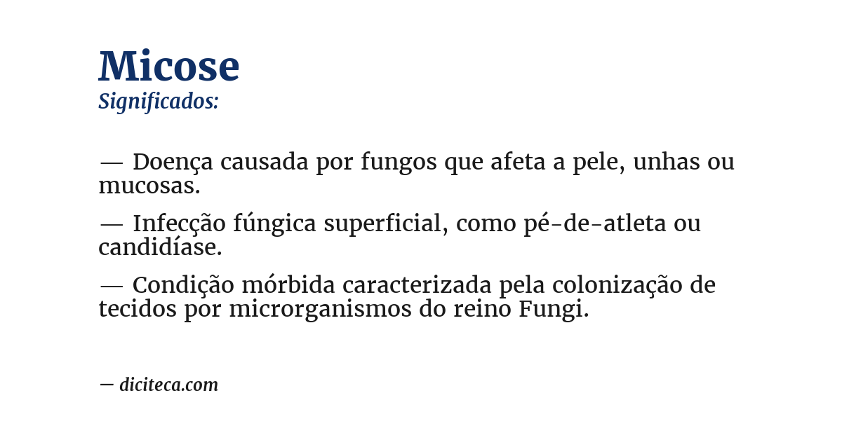 Significado de micose