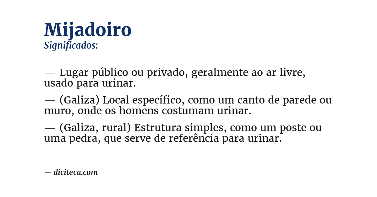 Significado de mijadoiro